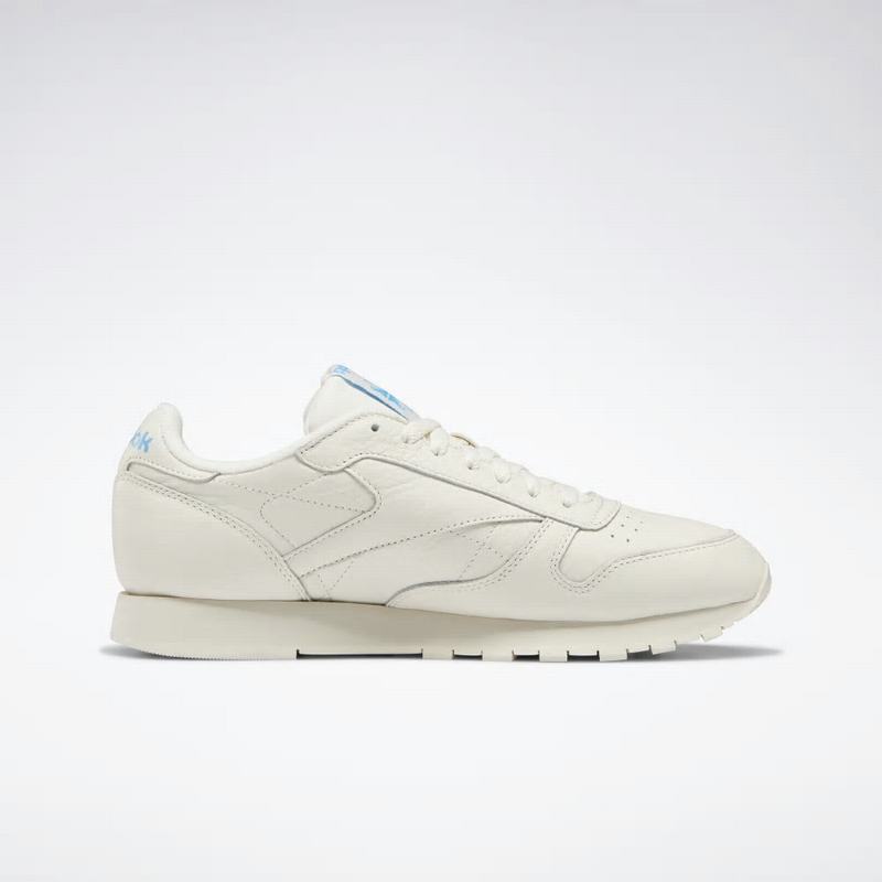 Reebok Classic Leather Shoes Mens White/Blue India YN7154OV
